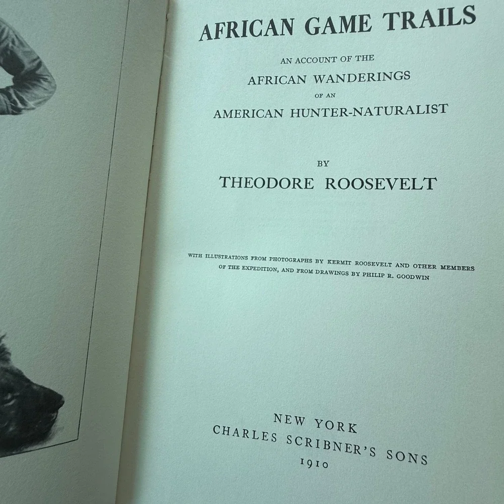 Theodore Roosevelt African Game‎ Trails Hunting Outdoor Adventure Book